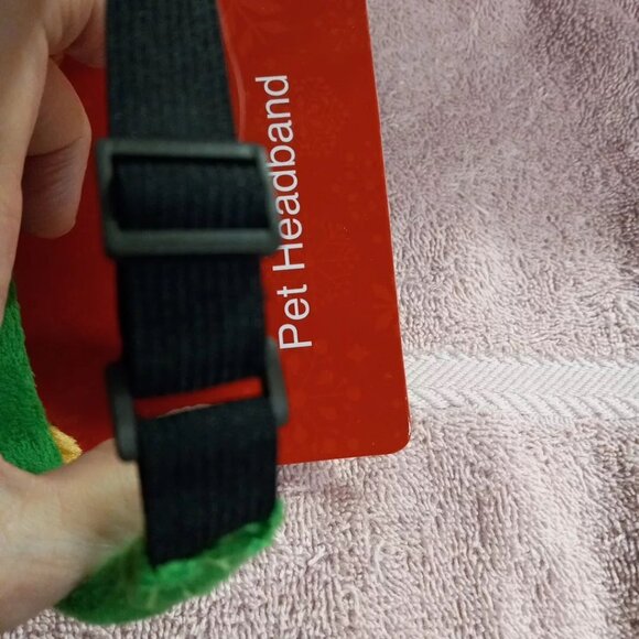 Antlers Pet Headband Costume Reindeer Christmas Red Green Brown Adjustable - Picture 9 of 9